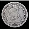 Image 2 : 1861-p Seated Liberty Quarter 25c Grades vg+