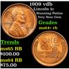 Image 1 : 1909 vdb Lincoln Cent 1c Grades Choice+ Unc RB