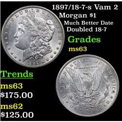 1897/18-7-s Vam 2 Morgan Dollar $1 Grades Select Unc