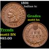 Image 1 : 1891 Indian Cent 1c Grades Select Unc BN