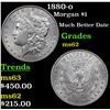 Image 1 : 1880-o Morgan Dollar $1 Grades Select Unc