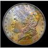 Image 2 : 1883-o Rainbow Toned Morgan Dollar $1 Grades Choice Unc
