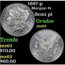 1897-p Morgan Dollar $1 Grades Select Unc