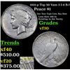 Image 1 : 1921-p Top 50 Vam 3 I-4 R-7 Peace Dollar $1 Grades vf++