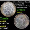 Image 1 : 1904-o Rainbow Toned Morgan Dollar $1 Grades Choice+ Unc