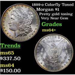 1899-o Colorfly Toned Morgan Dollar $1 Grades Choice+ Unc