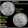 Image 1 : 1944-p Walking Liberty Half Dollar 50c Grades Select+ Unc