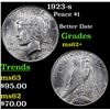Image 1 : 1923-s Peace Dollar $1 Grades Select Unc