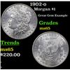 Image 1 : 1902-o Morgan Dollar $1 Grades GEM Unc
