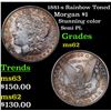 Image 1 : 1881-s Rainbow Toned Morgan Dollar $1 Grades Select Unc