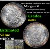 Image 1 : 1902-o Rainbow Toned Major Mint Error Morgan Dollar $1 Grades Choice Unc