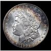 Image 2 : 1902-o Rainbow Toned Major Mint Error Morgan Dollar $1 Grades Choice Unc