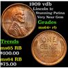 Image 1 : 1909 vdb Lincoln Cent 1c Grades Choice+ Unc RB