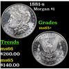 Image 1 : 1881-s Morgan Dollar $1 Grades GEM+ Unc