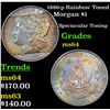 Image 1 : 1886-p Rainbow Toned Morgan Dollar $1 Grades Choice Unc