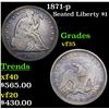Image 1 : 1871-p Seated Liberty Dollar $1 Grades vf++