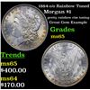 Image 1 : 1884-o/o Rainbow Toned Morgan Dollar $1 Grades GEM Unc