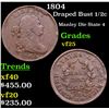 Image 1 : 1804 Draped Bust Half Cent 1/2c Grades vf+