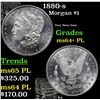 Image 1 : 1880-s Morgan Dollar $1 Grades Choice Unc+ PL