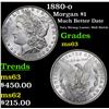 Image 1 : 1880-o Morgan Dollar $1 Grades Select Unc