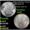 Image 1 : 1886-p Rainbow Toned Morgan Dollar $1 Grades Select+ Unc