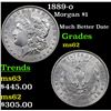 Image 1 : 1889-o Morgan Dollar $1 Grades Select Unc