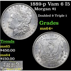 1889-p Vam 6 I5 Morgan Dollar $1 Grades Choice+ Unc