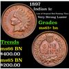 Image 1 : 1897 Indian Cent 1c Grades GEM+ Unc BN
