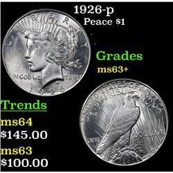 1926-p Peace Dollar $1 Grades Select+ Unc