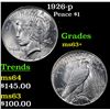 Image 1 : 1926-p Peace Dollar $1 Grades Select+ Unc