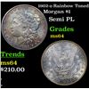 Image 1 : 1902-o Rainbow Toned Morgan Dollar $1 Grades Choice Unc