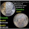 Image 1 : 1886-p Rainbow Toned Vam 4 Morgan Dollar $1 Grades Select+ Unc