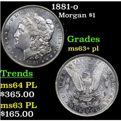 1881-o Morgan Dollar $1 Grades Select Unc+ PL