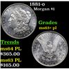 Image 1 : 1881-o Morgan Dollar $1 Grades Select Unc+ PL