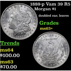 1889-p Vam 39 R5 Morgan Dollar $1 Grades Select+ Unc