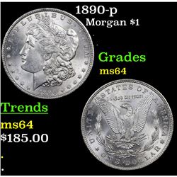 1890-p Morgan Dollar $1 Grades Choice Unc
