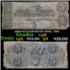Image 1 : 1864 $5 Confederate Note, T69 Grades vg, very good