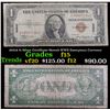 Image 1 : 1935A $1 Silver Certificate Hawaii, Signatures of Julian & Morgenthau Grades vf