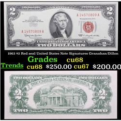 1963 $2 Red seal United States Note Grades xf