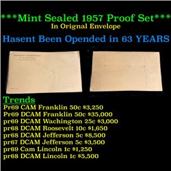 1957 Proof Set in Original Packaging with the mint memo Grades