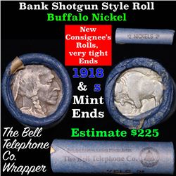 Buffalo Nickel Shotgun Roll in Old Bank Style 'Bell Telephone'  Wrapper 1918 & s Mint Ends Grades