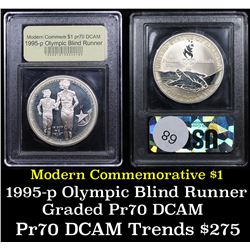 Proof 1995-P Olympics Paralympics Modern Commem Dollar $1 Graded GEM++ Proof Deep Cameo By USCG