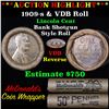 Image 1 : Lincoln Wheat cent 1c orig roll, 1909-s end, VDB other end Grades