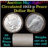 Image 1 : ***Auction Highlight*** Full solid date 1922-p Peace silver dollar roll (fc)