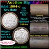 Image 1 : ***Auction Highlight*** Full solid Key date 1894-o Morgan silver dollar roll, 20 coins (fc)