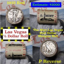***Auction Highlight*** Old Casino 50c Roll $10 In Halves "The Mint" Hotel/Casino Las Vegas 1935 & '
