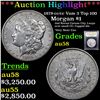 Image 1 : ***Auction Highlight*** 1879-cc /cc Vam 3 Top 100 Morgan Dollar $1 Graded Choice AU/BU Slider By USC