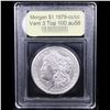 Image 4 : ***Auction Highlight*** 1879-cc /cc Vam 3 Top 100 Morgan Dollar $1 Graded Choice AU/BU Slider By USC