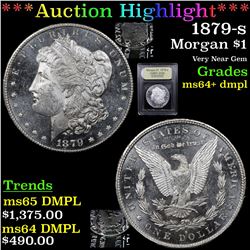 ***Auction Highlight*** 1879-s Morgan Dollar $1 Graded Choice Unc+ DMPL BY USCG (fc)