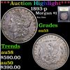 Image 1 : ***Auction Highlight*** 1893-p Morgan Dollar $1 Graded Select AU By USCG (fc)